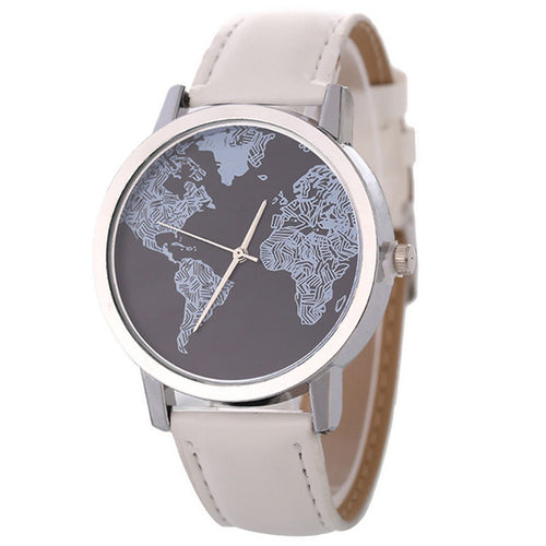 Newly Design World Map Watch Men Women Gift Watches Unique Designer Fashion time Quartz Men clock