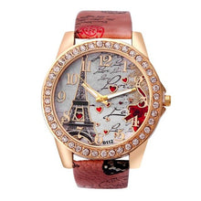 Load image into Gallery viewer, High Quality Ladies Watch Women Curren Tower Pattern Leather Band Analog Quartz