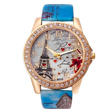 Load image into Gallery viewer, High Quality Ladies Watch Women Curren Tower Pattern Leather Band Analog Quartz