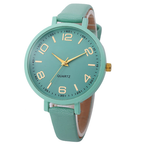 Fasion High Quality Womens Watch Women Casual Checkers Faux Leather Quartz Watches