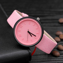 Load image into Gallery viewer, Candy color Unisex Simple Number watches women japanese fashion luxury watch Quartz Canvas Belt Wrist Watch girls gift New