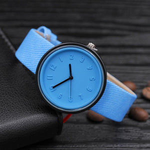 Candy color Unisex Simple Number watches women japanese fashion luxury watch Quartz Canvas Belt Wrist Watch girls gift New