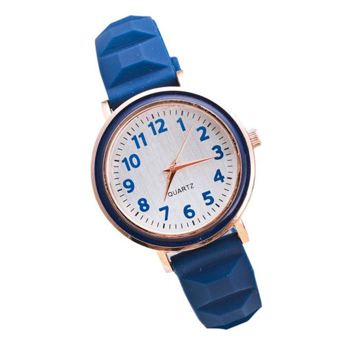 Hot Sale Women Watch New Fashion Women Round Dial Silicone Band Quartz Analog Wrist Watch