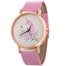 Load image into Gallery viewer, Fashion Cute Unicorn Animal Watch Women Girl Leather Strap Analog Quartz Watch For Women