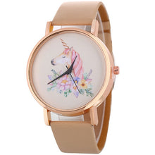 Load image into Gallery viewer, Fashion Cute Unicorn Animal Watch Women Girl Leather Strap Analog Quartz Watch For Women
