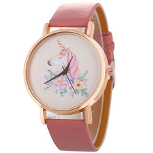 Load image into Gallery viewer, Fashion Cute Unicorn Animal Watch Women Girl Leather Strap Analog Quartz Watch For Women