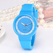 Load image into Gallery viewer, 2019 New Woman Fashion Casual Silicone Strap Analog Quartz Round Watch relogio feminino Simple Round horloges Ladies Watches