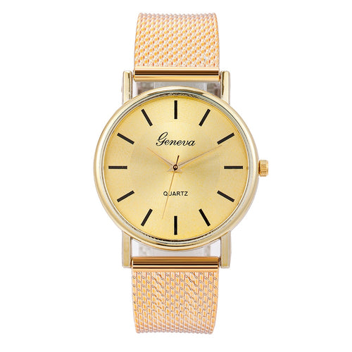 Geneva Ladies Watches Quartz Wrist Watch Simple Dial Analog Reloj hombre Silicone Band Women's Watches Round Fashion