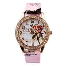 Load image into Gallery viewer, Ladies belt with diamond flower butterfly watch Women&#39;s Watches relogio feminino Cloc