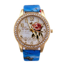 Load image into Gallery viewer, Ladies belt with diamond flower butterfly watch Women&#39;s Watches relogio feminino Cloc