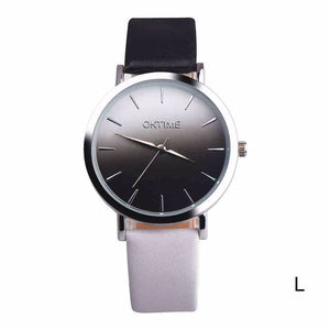 Fashion WristWatch Retro Rainbow Design Women Dress Watch Quartz Leather Watches