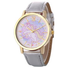 Load image into Gallery viewer, Girl Boy Unicorn Watch Analog Display Faux Leather Quartz Wrist Watch Xmas Gift relogio masculino man