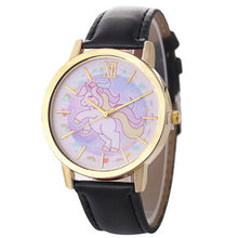 Load image into Gallery viewer, Girl Boy Unicorn Watch Analog Display Faux Leather Quartz Wrist Watch Xmas Gift relogio masculino man