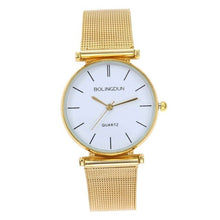 Load image into Gallery viewer, Modern Fashion Black Quartz Watch Men Women Mesh Stainless Steel Watchband High Quality